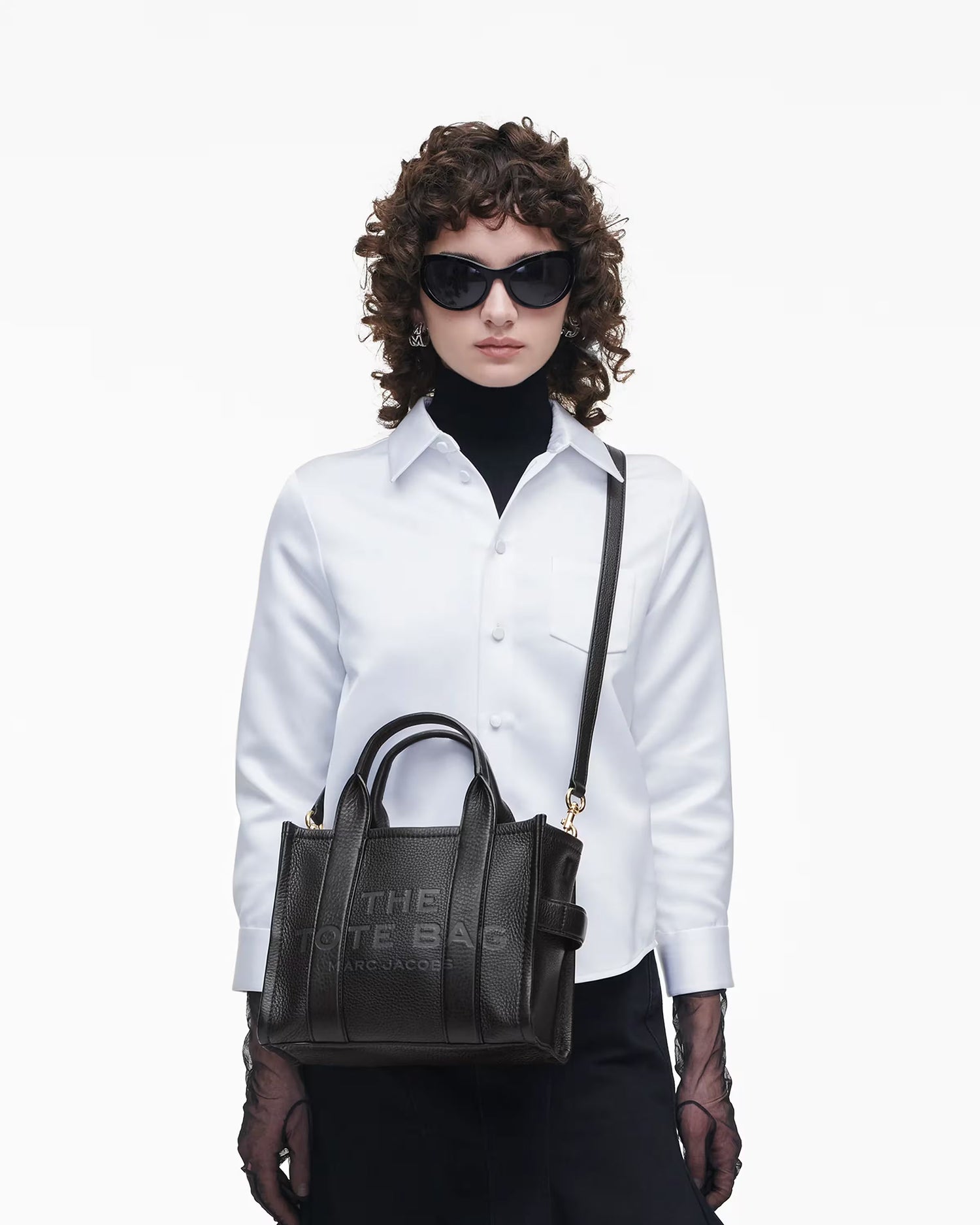 Marc Jacobs Marc Jacobs The Leather Small Tote Bag Black Black