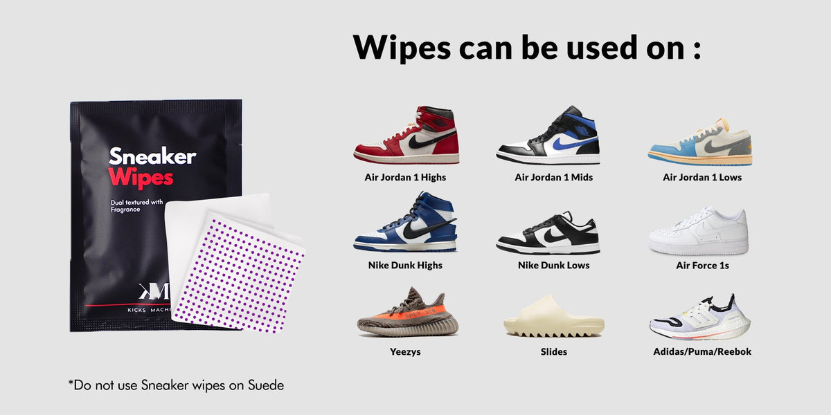 Sneaker Wipes Shoe Cleaning Wipes Clean Sneakers in 1 Minute Kicks Machine